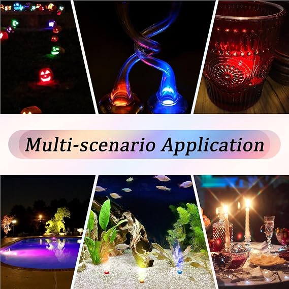 3Pack Mini Submersible LED Lights 2026 New Waterproof Underwater RGB [Energy Class A]