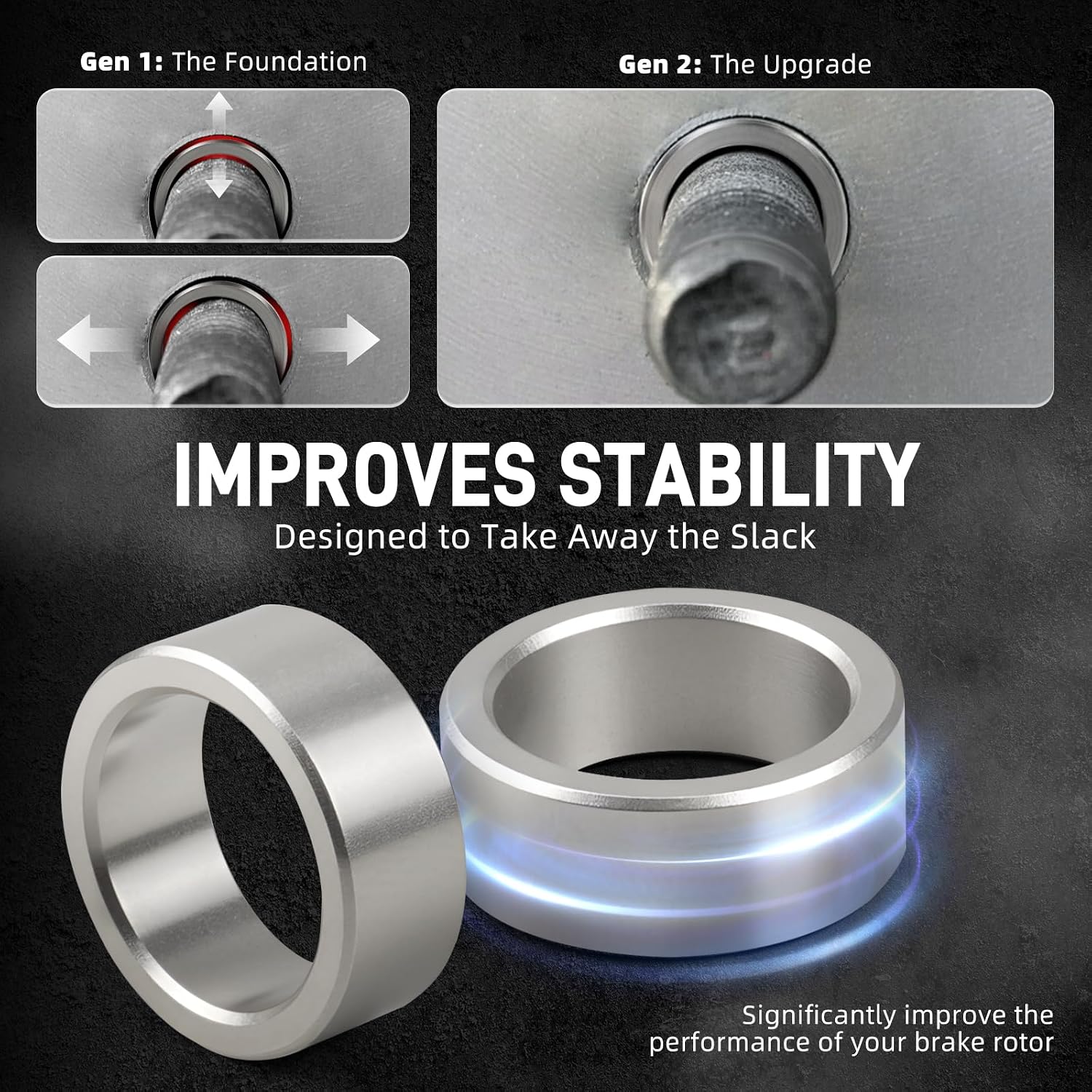 Bevinsee 8PCS Brake Rotor Lug Centric Spacers Washer Shims Kit Compatible with Mini Cooper Compatible with Honda Type R Prelude CRV NSX Caliper Brake Rotor Lug Washer Spacers Shims Stainless Steel