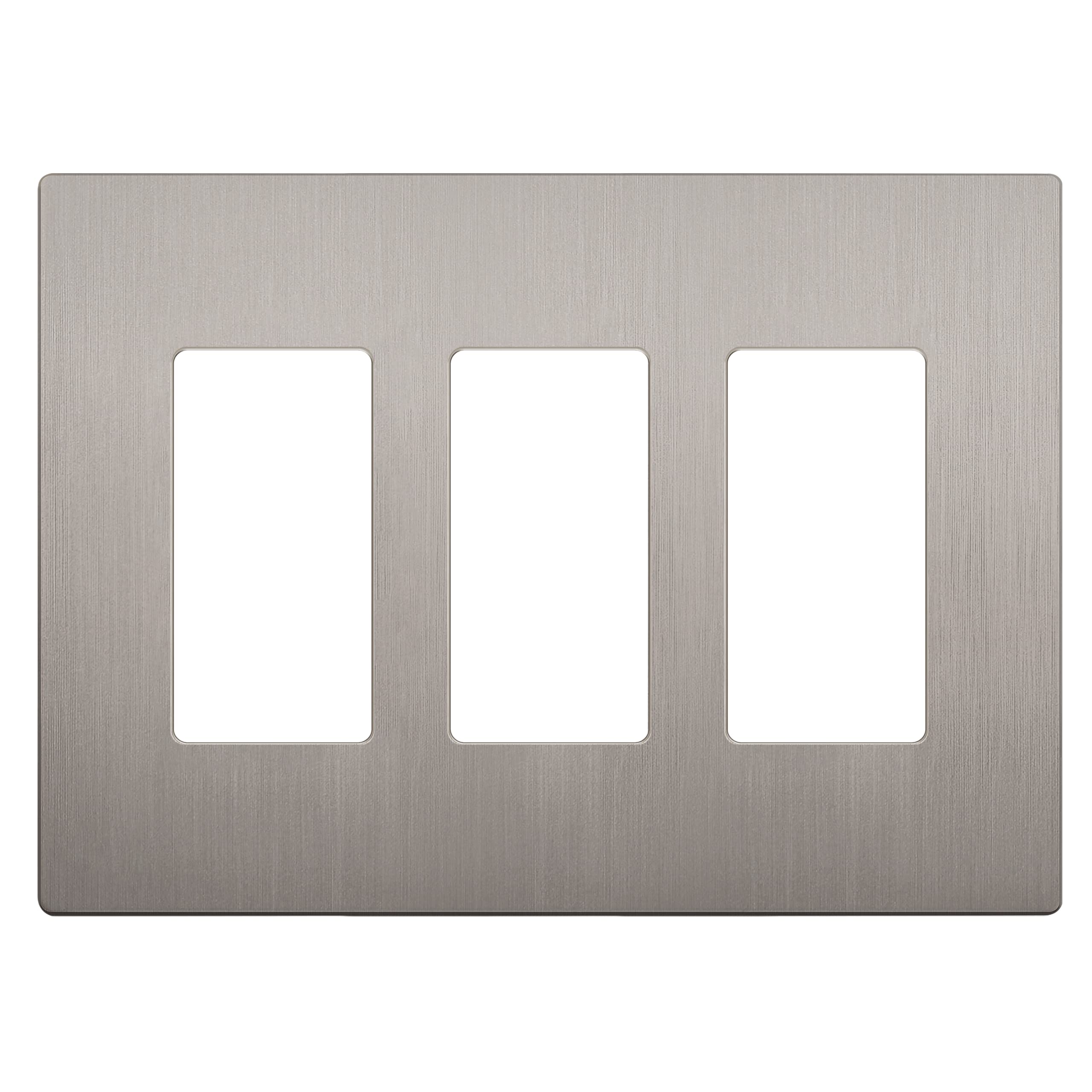 LIDER Brushed Finish Decorator Switch Cover, Screwless Wall Plate, Mid-Size 2-Gang 4.88" x 4.92", Unbreakable Polycarbonate Thermoplastic, UL Listed, LSWP-32M-BGD, Brushed Gold — view 91
