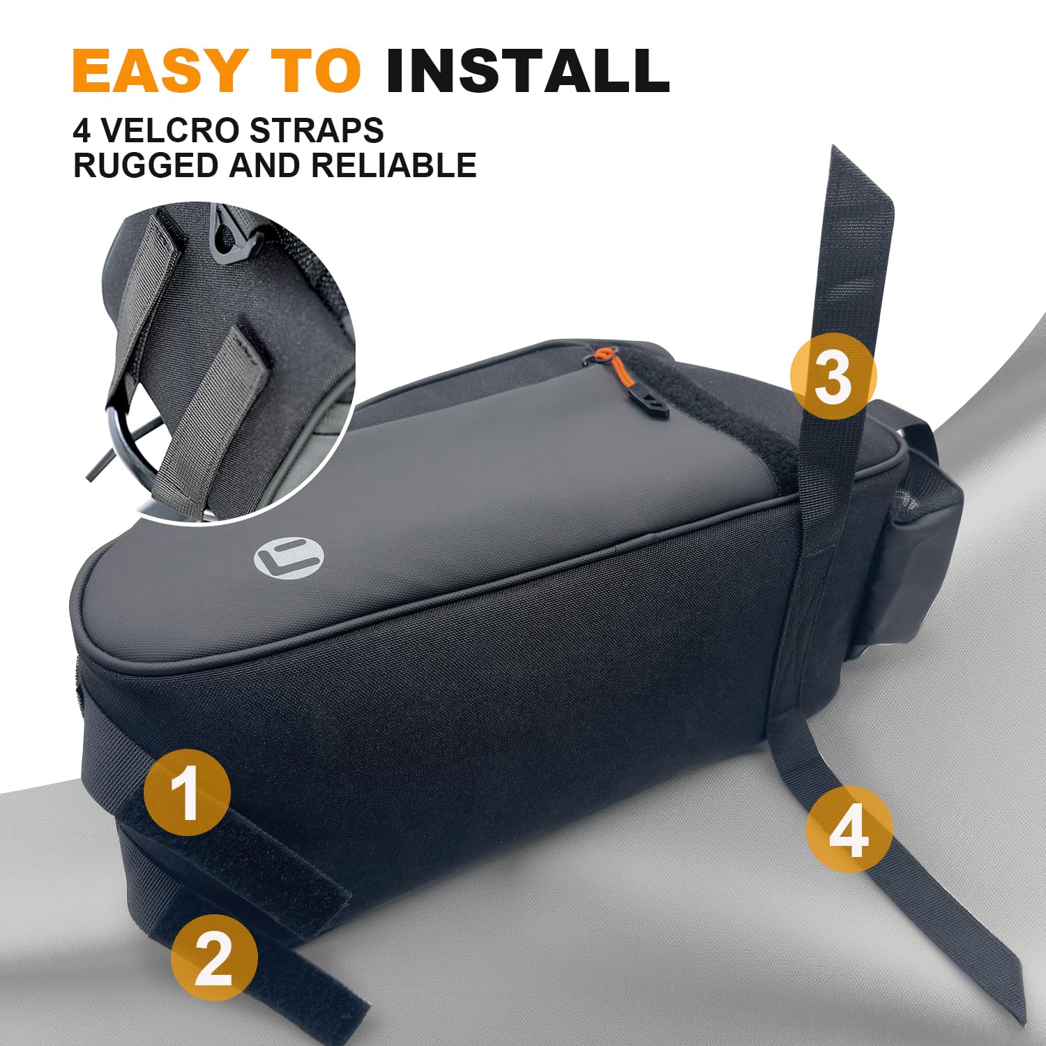 NDakter Bike Bags for Bicycle Rear Rack - 10L Waterproof 3 IN 1 Ebikes Trunk Bag with Water Bottle Holder, Reflective Electric Bike Saddle Panniers with Shoulder Strap for Commuter Travel Outdoor