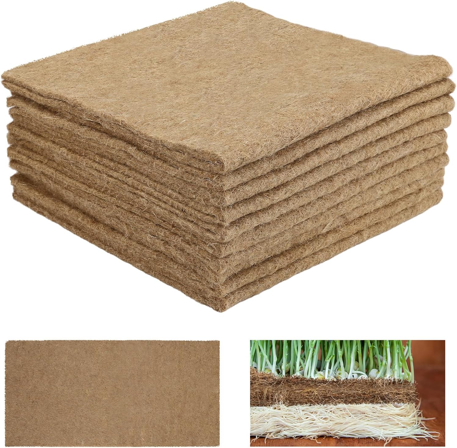 ANPHSIN Jute Grow Mat for Microgreens, Hydroponic Hemp