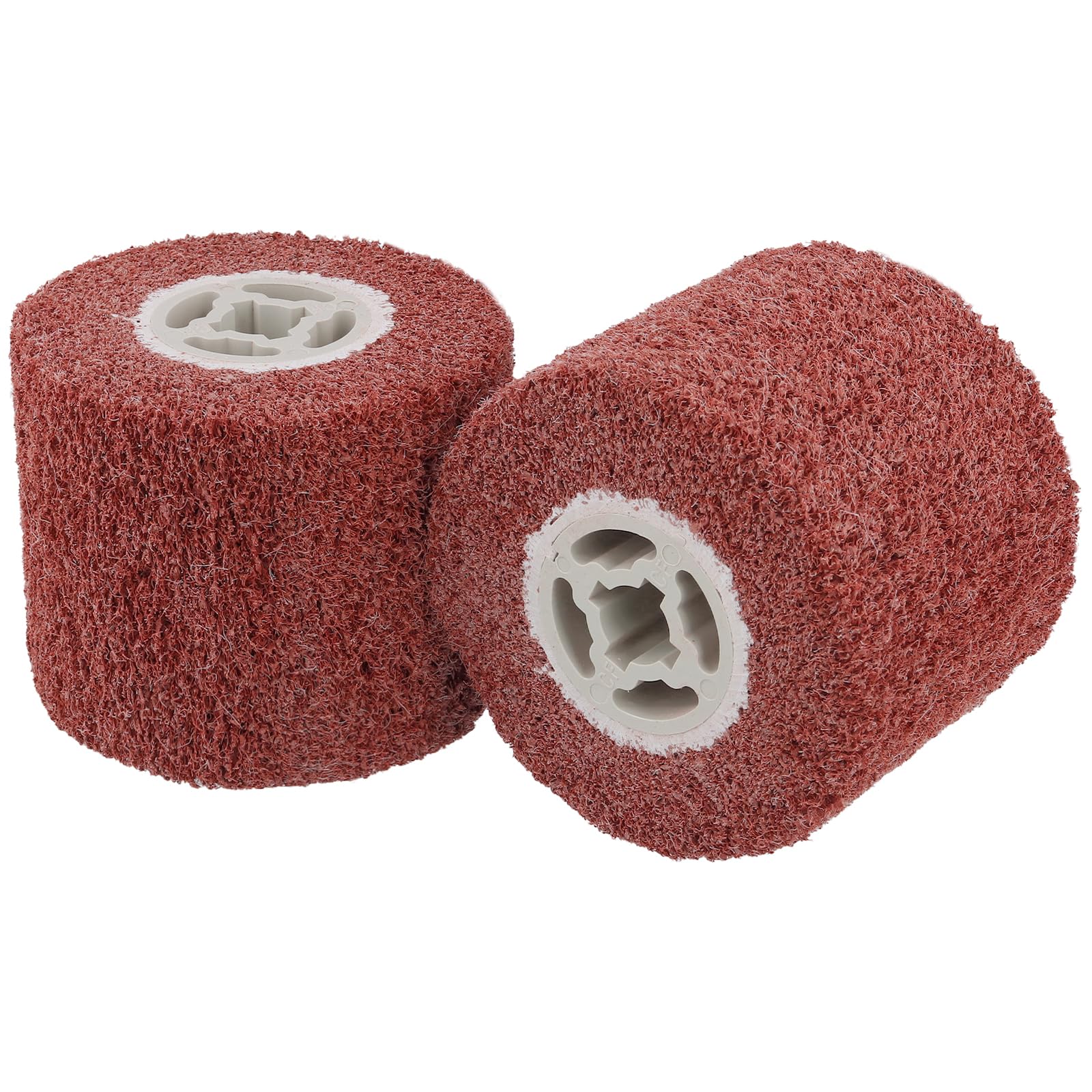 SINJEUN 2 cepillos de nailon de grano 60, cepillo de rodillos abrasivos, cepillo de lija de nailon para máquina de saturación