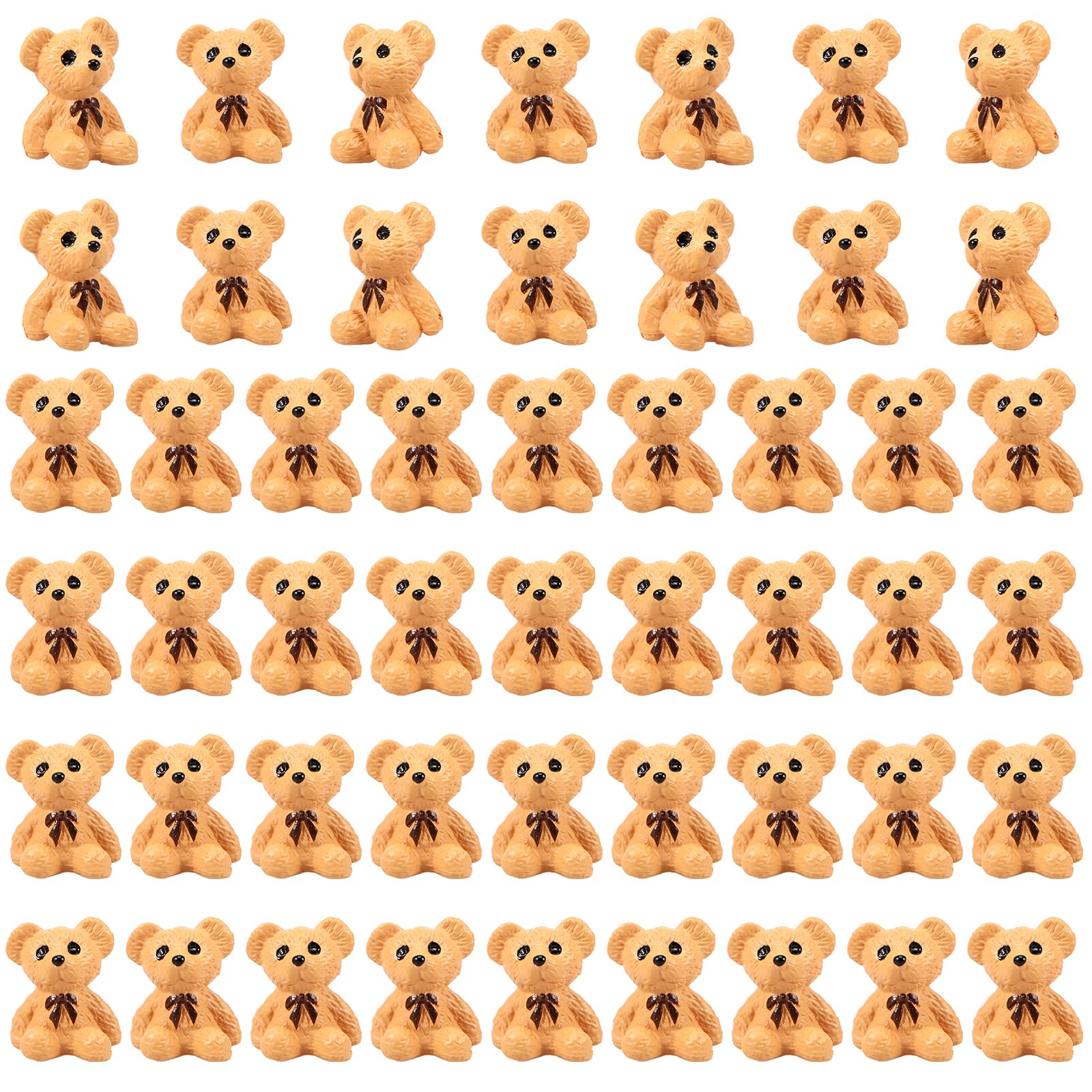 ZLHETWT 50 Pcs Miniature Animal Figurines, Small Resin Animals, Bear Small Animal Figurines, Mini Resin Animals, Miniature Resin Animals for Fairy Gardens Plant Decorations