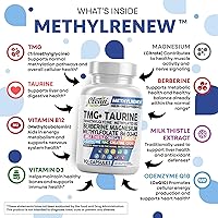 Vista 3 de Clean Nutra TMG Supplements 1000mg Multivitamínico metilado para mujeres y hombres Taurina B6 Vitaminas B12 D3 K2 Trimetilglicina Magnesio