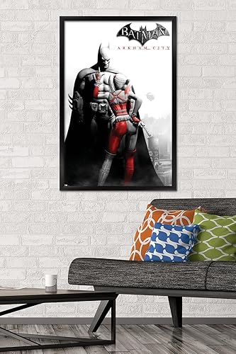 Miniatura 2 de Trends International DC Comics VIdeo Game - Póster de pared de Arkham City, 22.375 x 34 pulgadas, versión enmarcada en negro