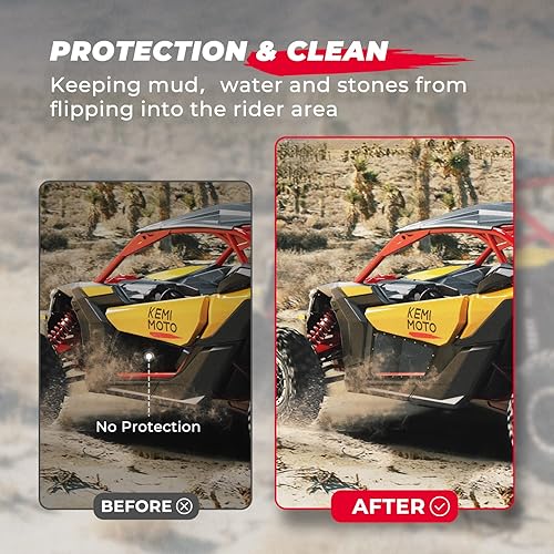 Miniatura 6 de KEMIMOTO Puertas inferiores X3, insertos de puerta transparentes y visuales compatibles con Maverick X3 y Max X DS RS RC MR Turbo RR 2017-2024