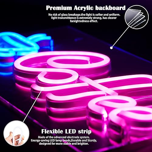 Miniatura 5 de Letrero de neón para cafetería, cafetería, tienda, luces LED de neón alimentadas por USB, letreros decorativos de neón para cafetería, bar,