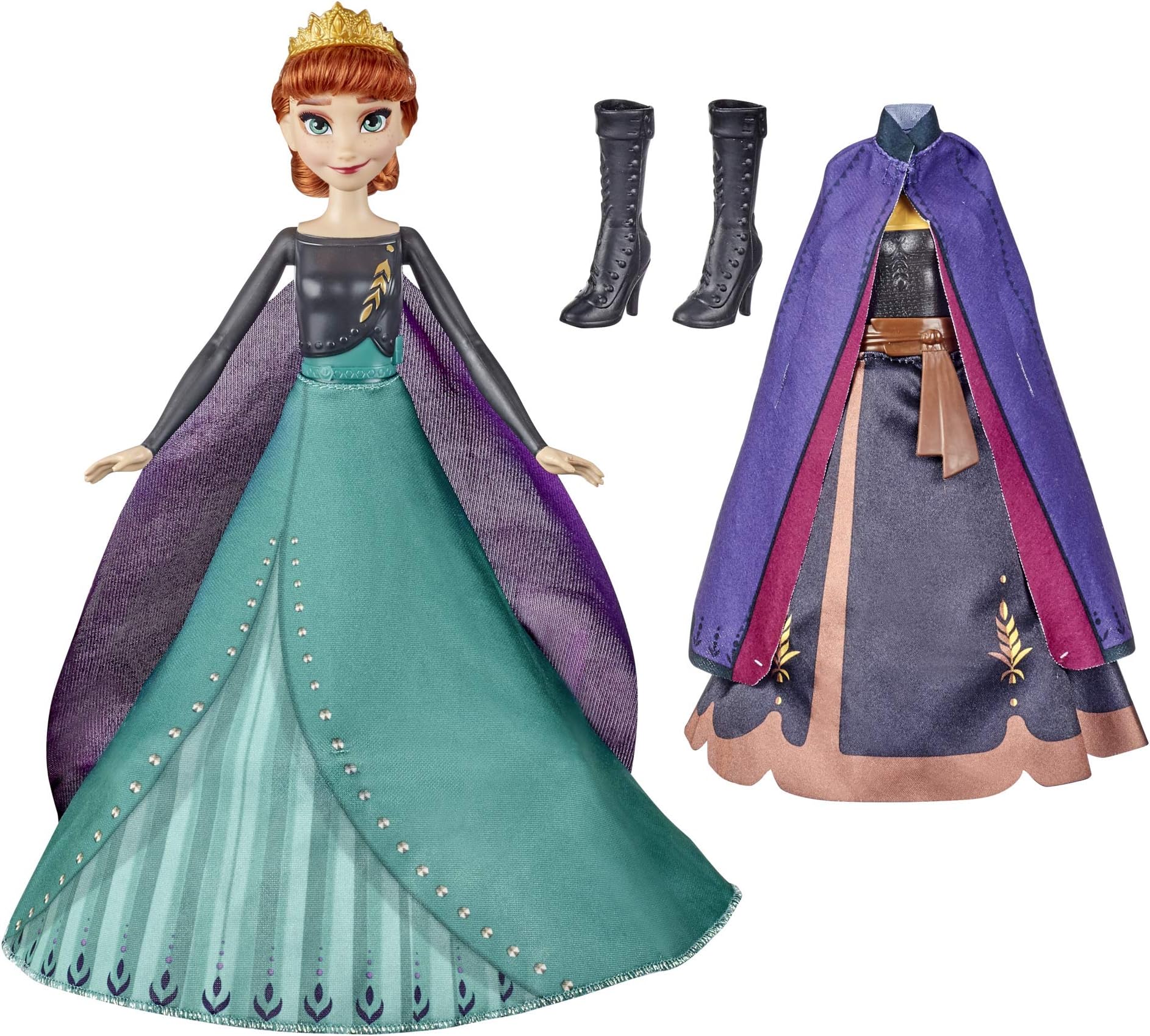 Disney Frozen 2 Anna's Queen Transformation Fashion Doll with 2 Outfits and 2 Hair Styles, Toy Inspired 2