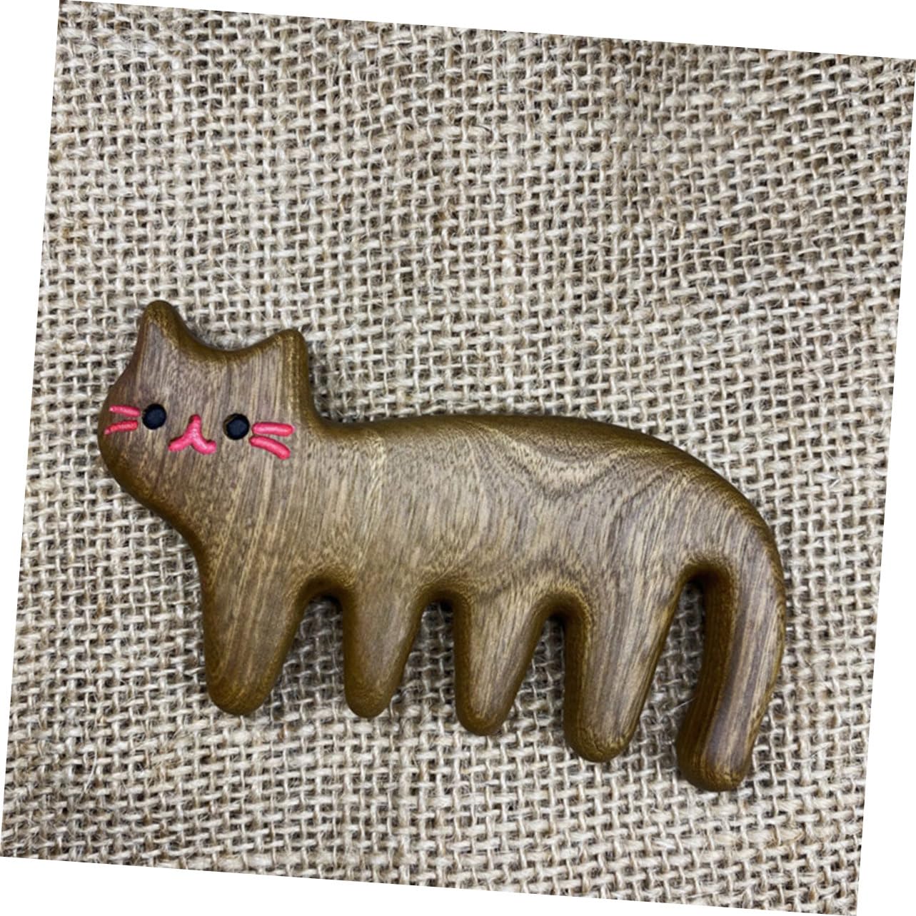 Ipetboom 4pezzi Pettini Legno Per Massaggio Per Gatti Da Pettine Antistatico Con Denti Larghi Per Tutti Tipi Di Pelo Per Regali Di Compleanno e Festività