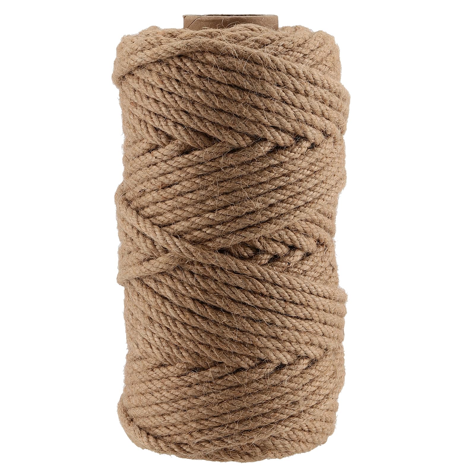 LEXININ 6mm Thick Jute Rope – 328 Feet Natural Twisted Twine, 100m Hemp String For Crafts, Rustic Home Décor & Tying
