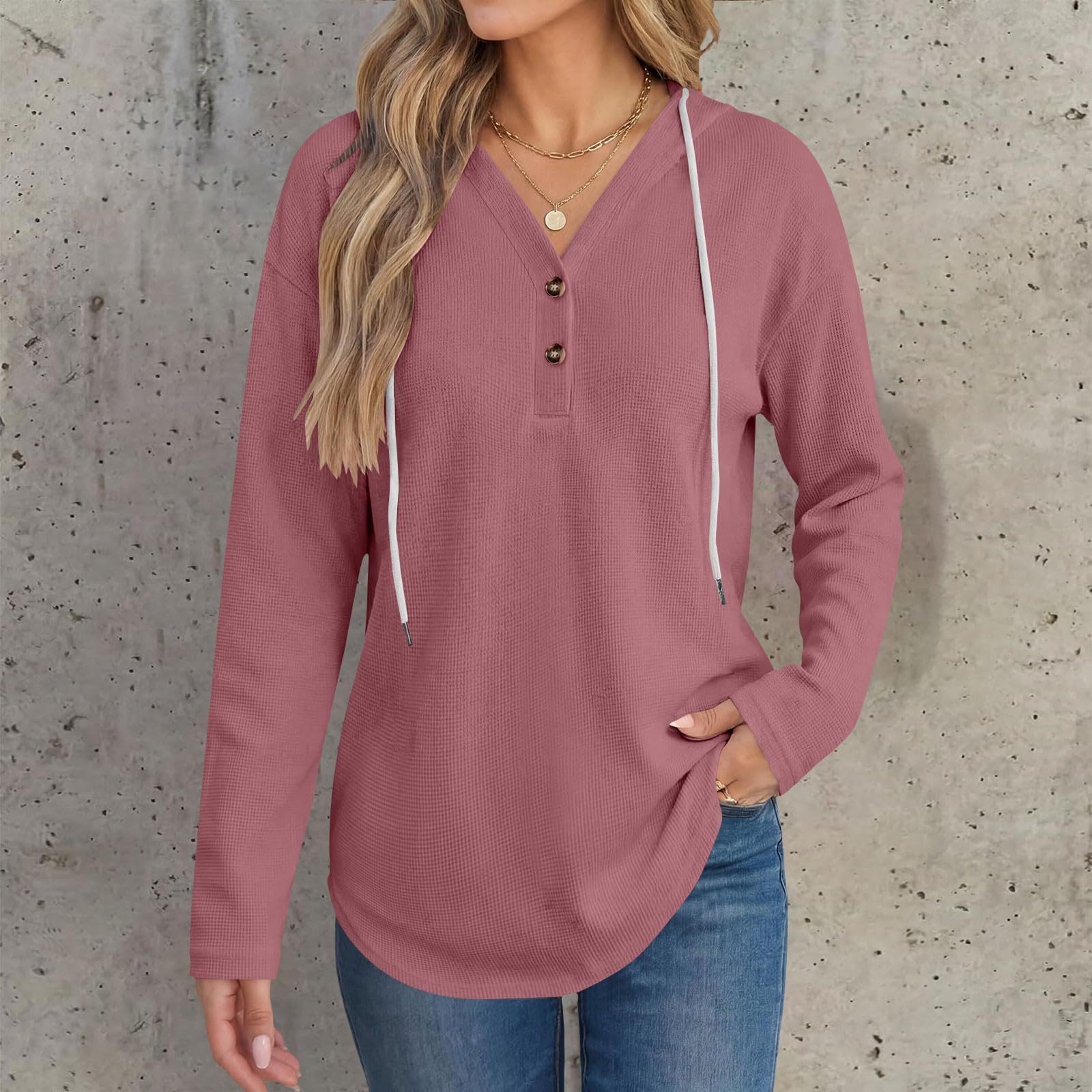 Sudadera para mujer con capucha chic holgada, camiseta unisex de corte