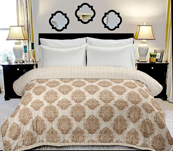 Q QXZ Cotton Floral Reversible dohar Double Bed Cotton King Size/Cotton dohar Double Bed DB-202