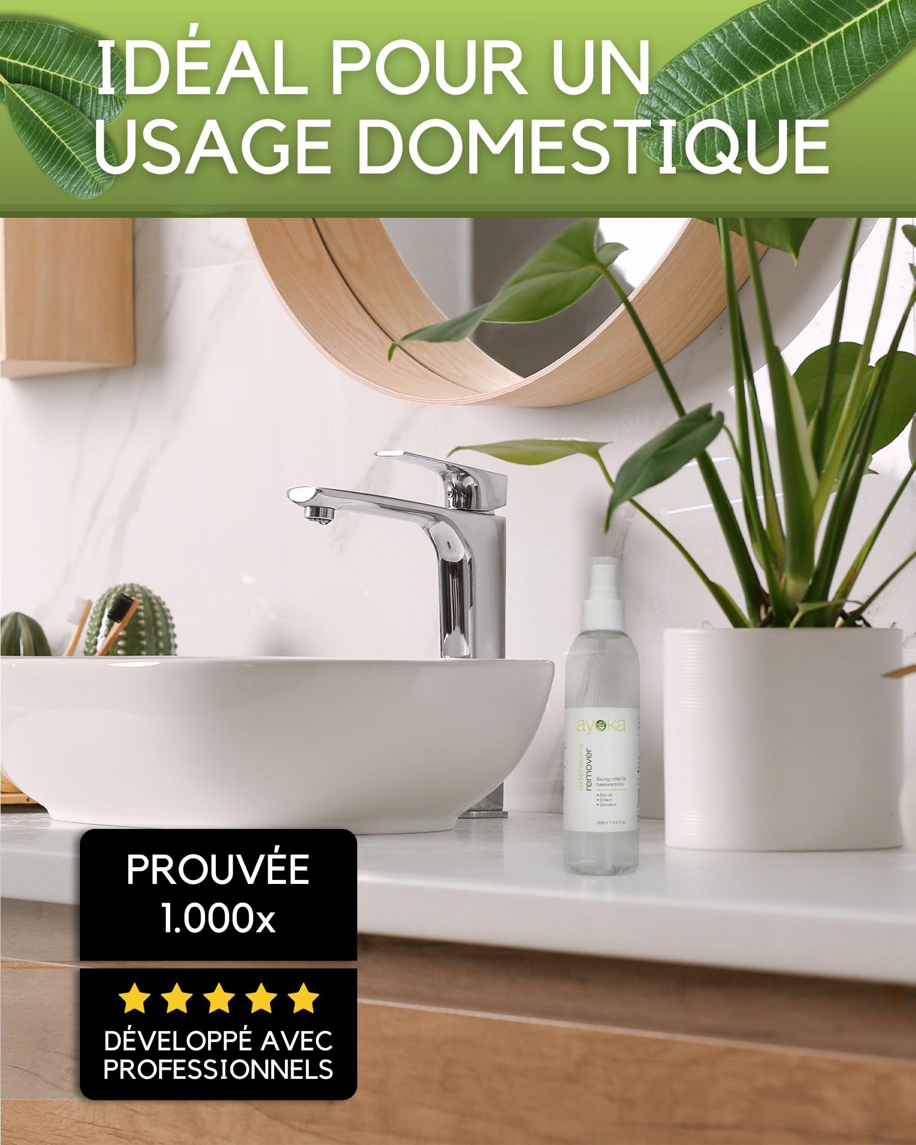 Dissolvant Professionnel pour Extensions de Cheveux | Action Rapide sur Kératine et Extensions Adhésives | Parfum Agréable | 200ml pour 300 Extensions | Enrichi en Agents Nourrissants
