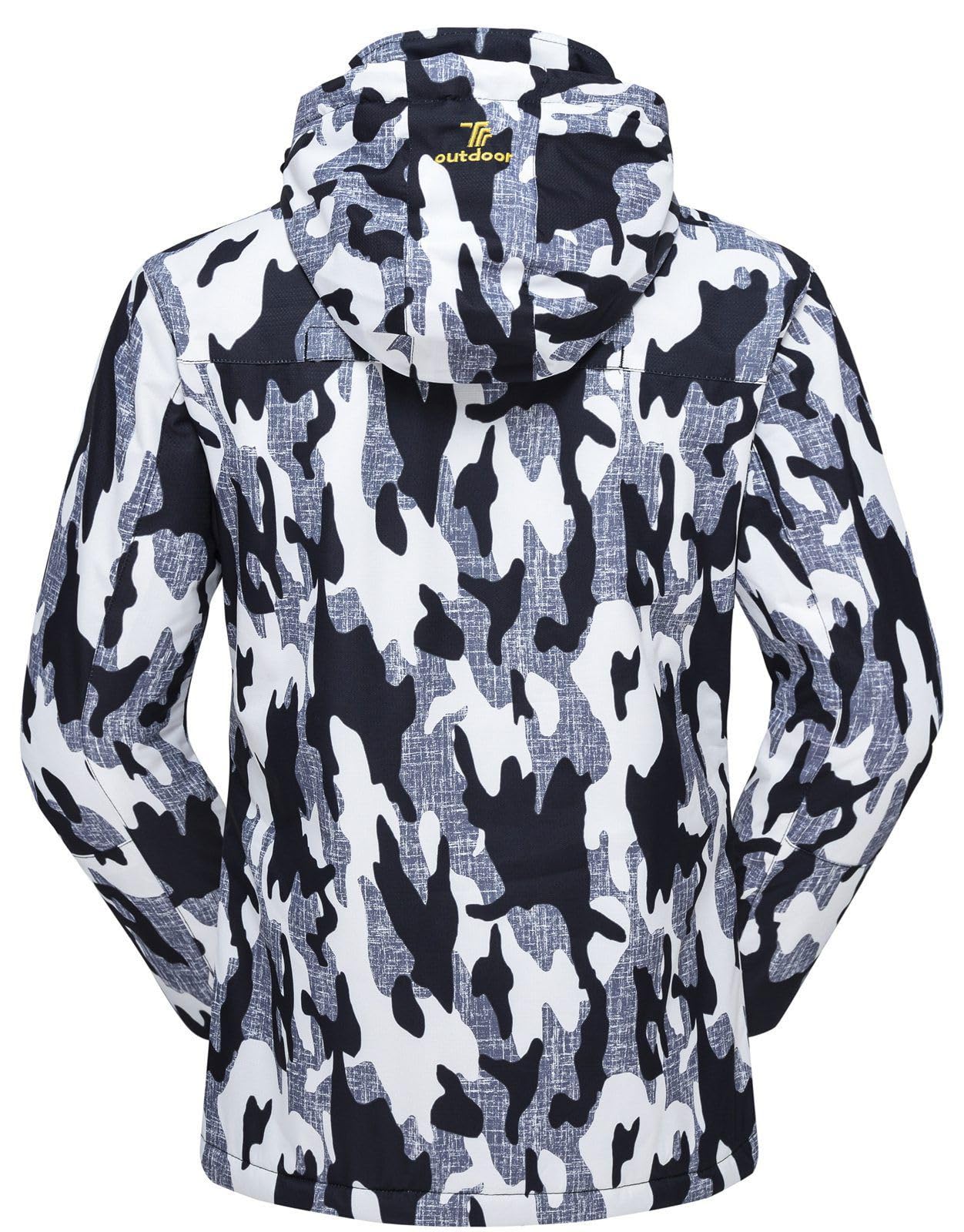Rdruko Winterjacke Damen Wasserdicht Skijacke Snowboardjacke mit Kapuze | Winddicht Atmungsaktiv Schneejacke Softshelljacke Fleece Gefüttert Verdickt Wanderjacke Winter Outdoor Jacken