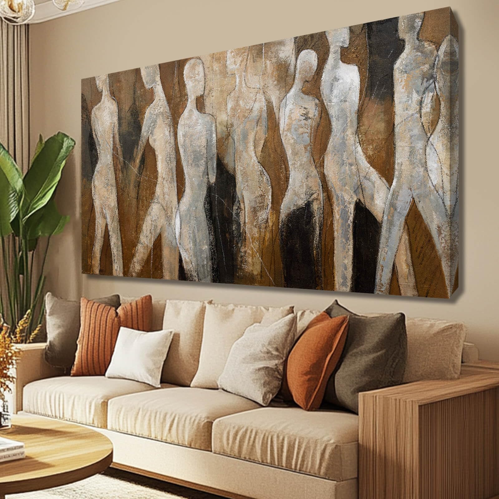 Amazon.com: CHUDANHAO Graffiti Line Artwork Brown Picture Wall