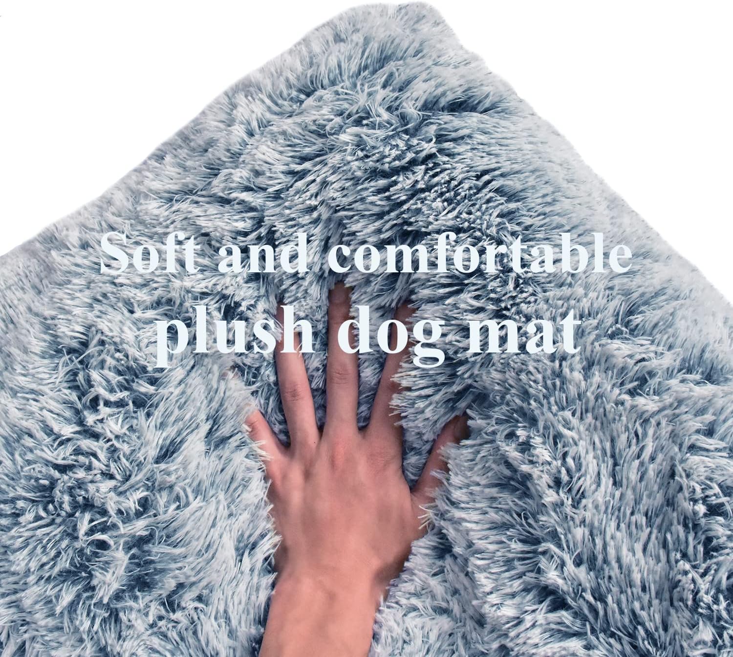 review Dog Bed for Large, Medium, Small Dogs Breeds,Soft and Comfortable Dog Bed Mats, Washable Plush Dog Cage Mat, Deluxe Plush Anti-Slip Pet Beds Mats, Fluffy Kennel Pad, Grey 40 X 28 in