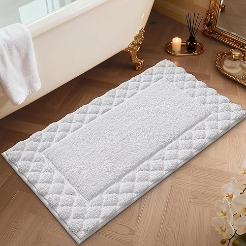 Miniatura 8 de LUMI Tapetes de baño, ultra suaves y absorbentes, para ducha, antideslizantes, lavables, con respaldo de goma, tapete de felpa de microfibra de