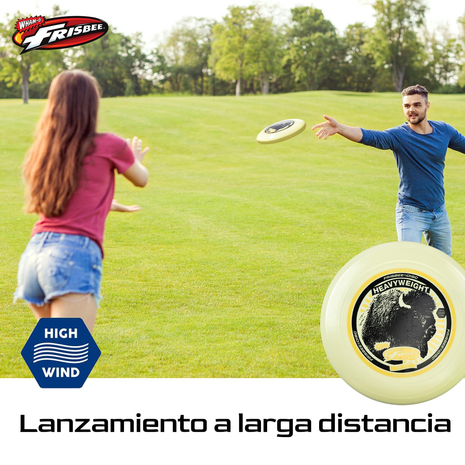 Wham-O Frisbee Pesado 200g, 27.94cm Disco de Larga Distancia y Duradero para Actividades al Aire Libre, Vuelo Estable para Diversión en Familia — view 4
