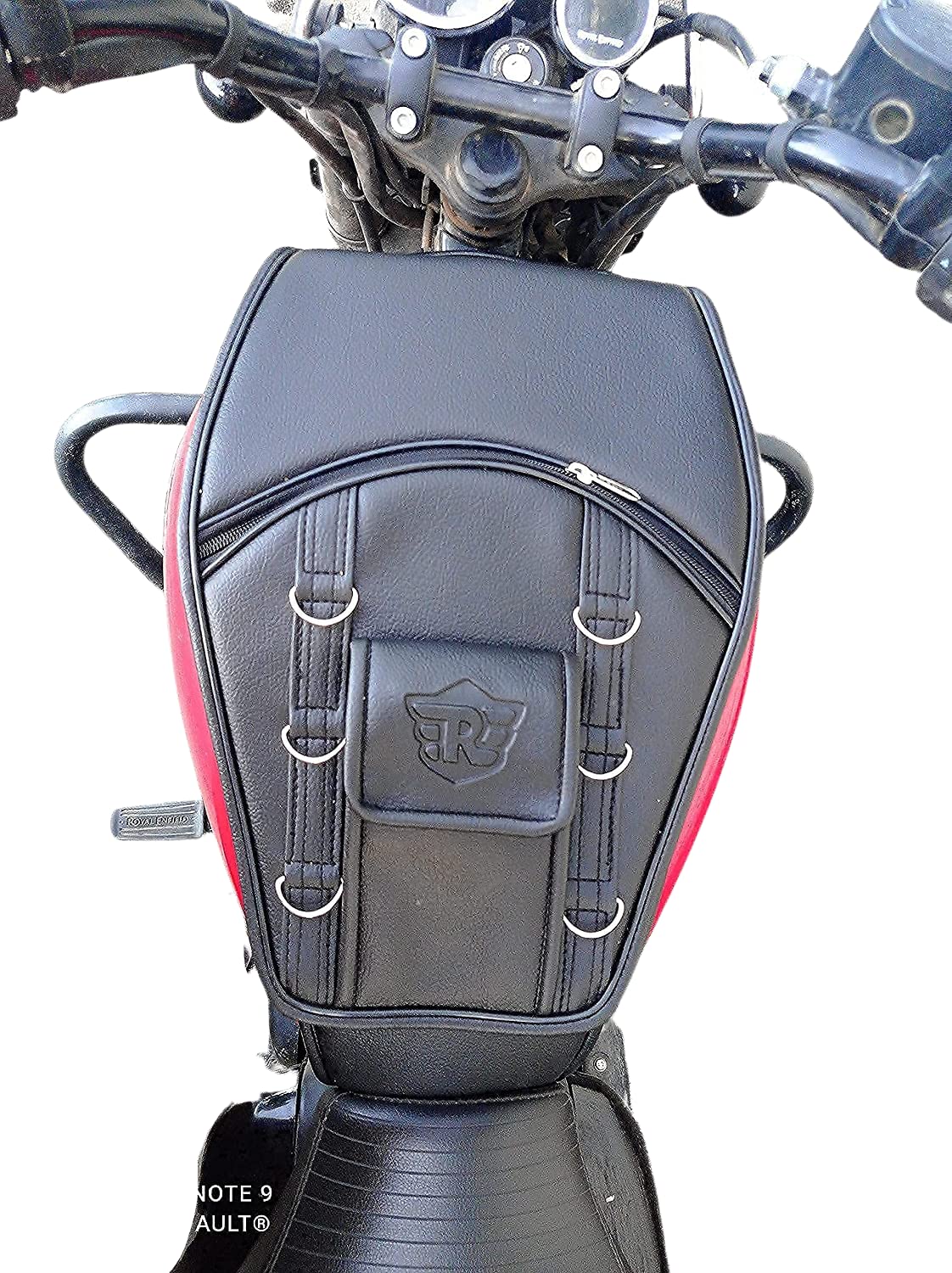 UNIWARE® RE Thunderbird 350/500 & Thunderbird 350X/500X Leather Scratch Proof Tank Cover/Tank Bag - Mobile Pocket Tank Cover (Black) (Right Side Fuel Cap)-image-46