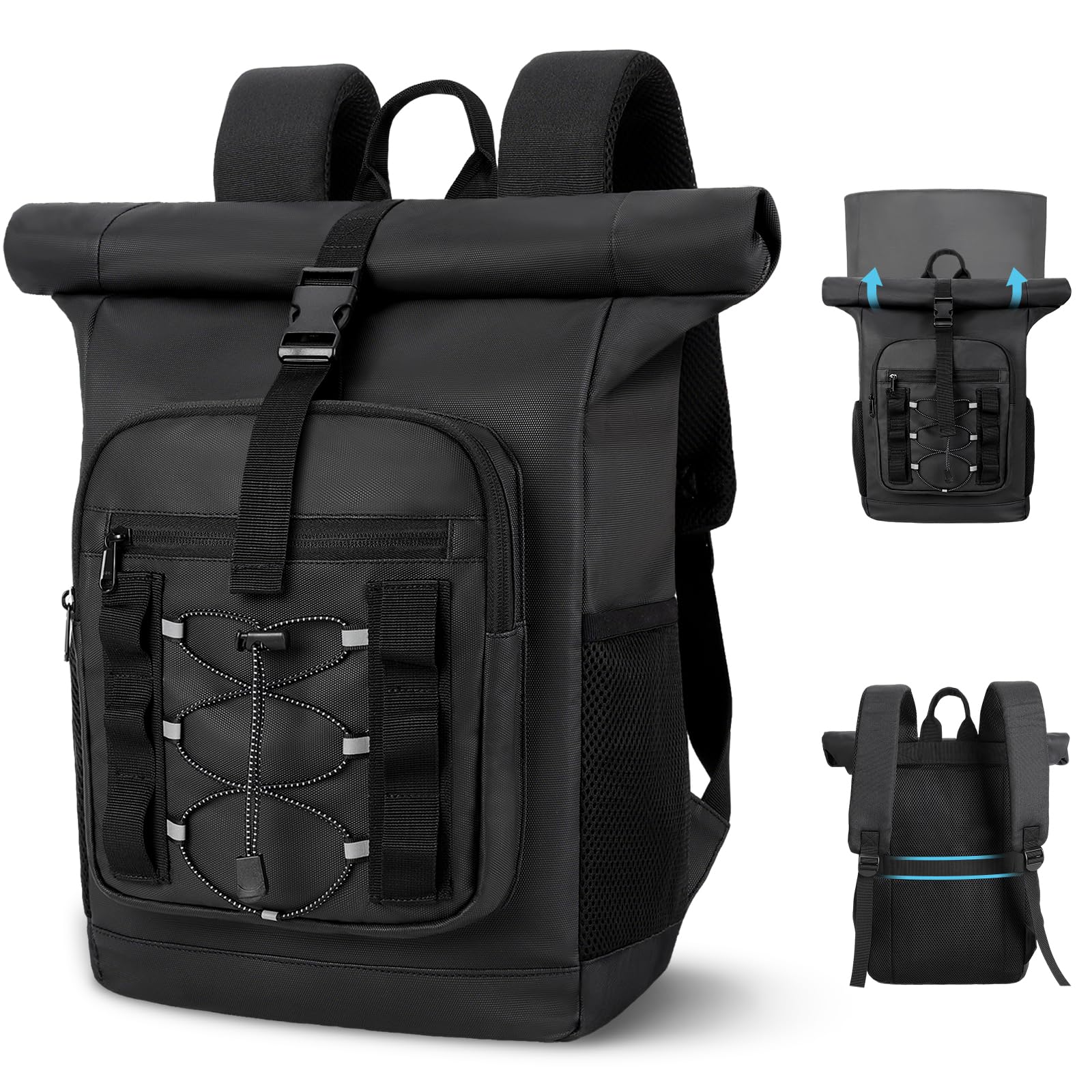 ISEYOU Zaino Termico Rolltop 24L Impermeabile Borsa Termica Porta Pranzo per Picnic BBQ Campeggio