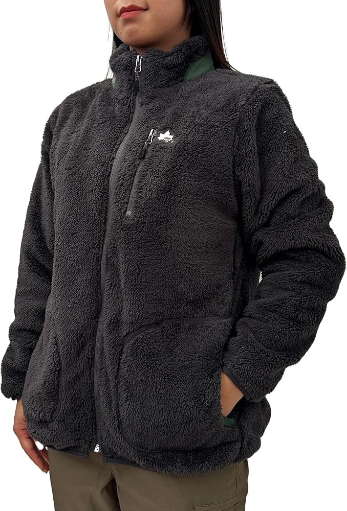 Amazon | [ロゴスパーク] レディース 裏地付きシャギーボアジャケット