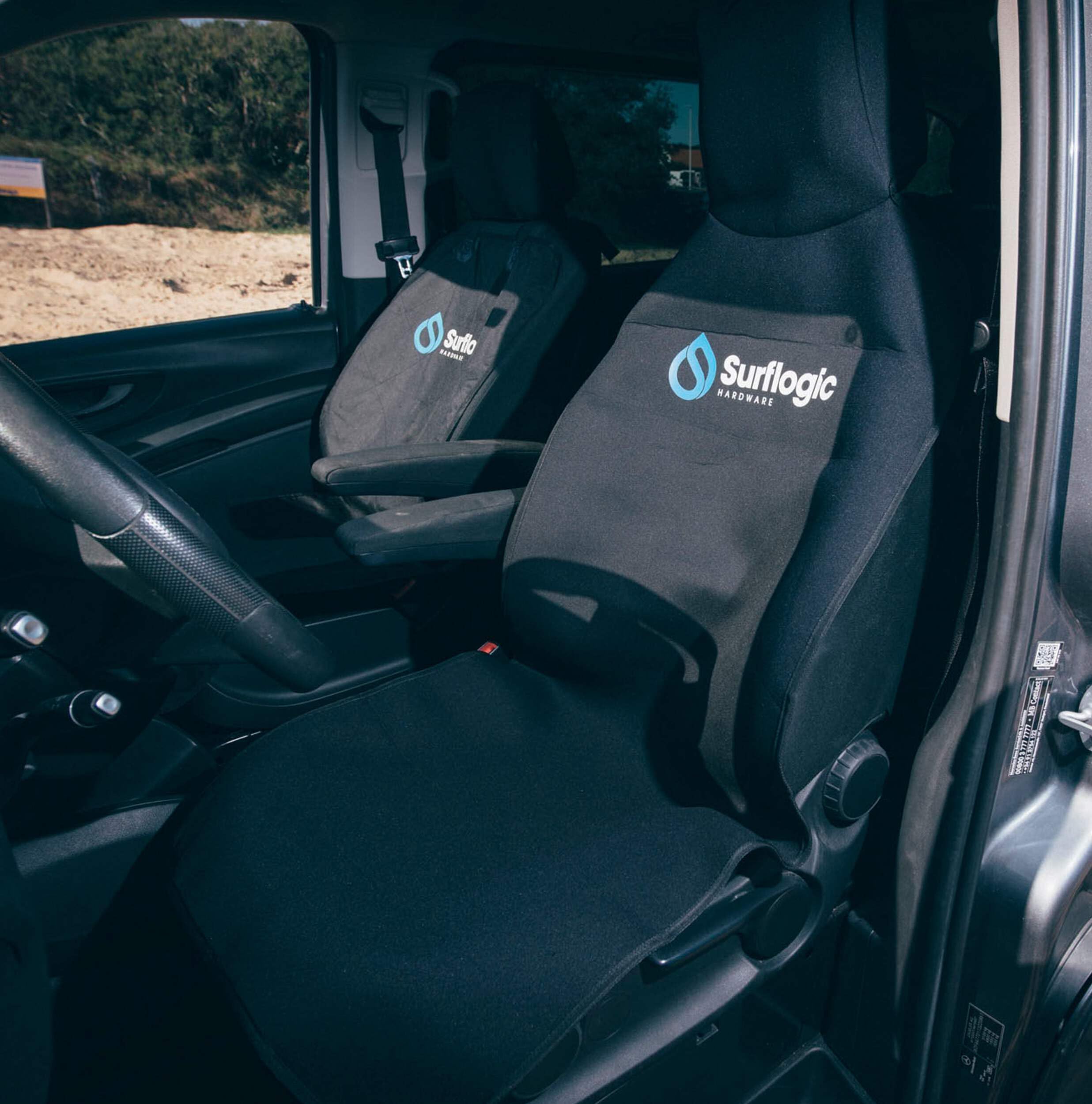 SURF LOGIC Waterproof Car Seat Cover Single Cover, Adulti Unisex, Neoprene/Black (Nero) Taglia Unica
