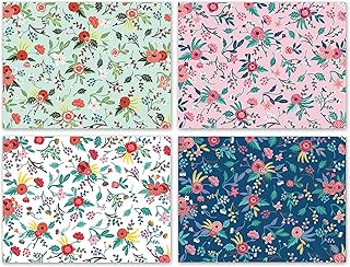 Sweetzer & Orange Blank Notecards with Envelopes – 24 Colored Greeting Cards Assortment in a Pretty Box for Birthday, Christmas, Business, Wedding - Thick Cardstock, Unique Design - 4x5.5-Inch, Floral