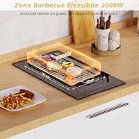 Disaenvir 2 égős indukciós főzőlap Flex Zone csatlakozóval, dupla 30 cm, 3500 W, 9 fokozat, Boost funkció, időzítő, gyerekzár, fekete 2