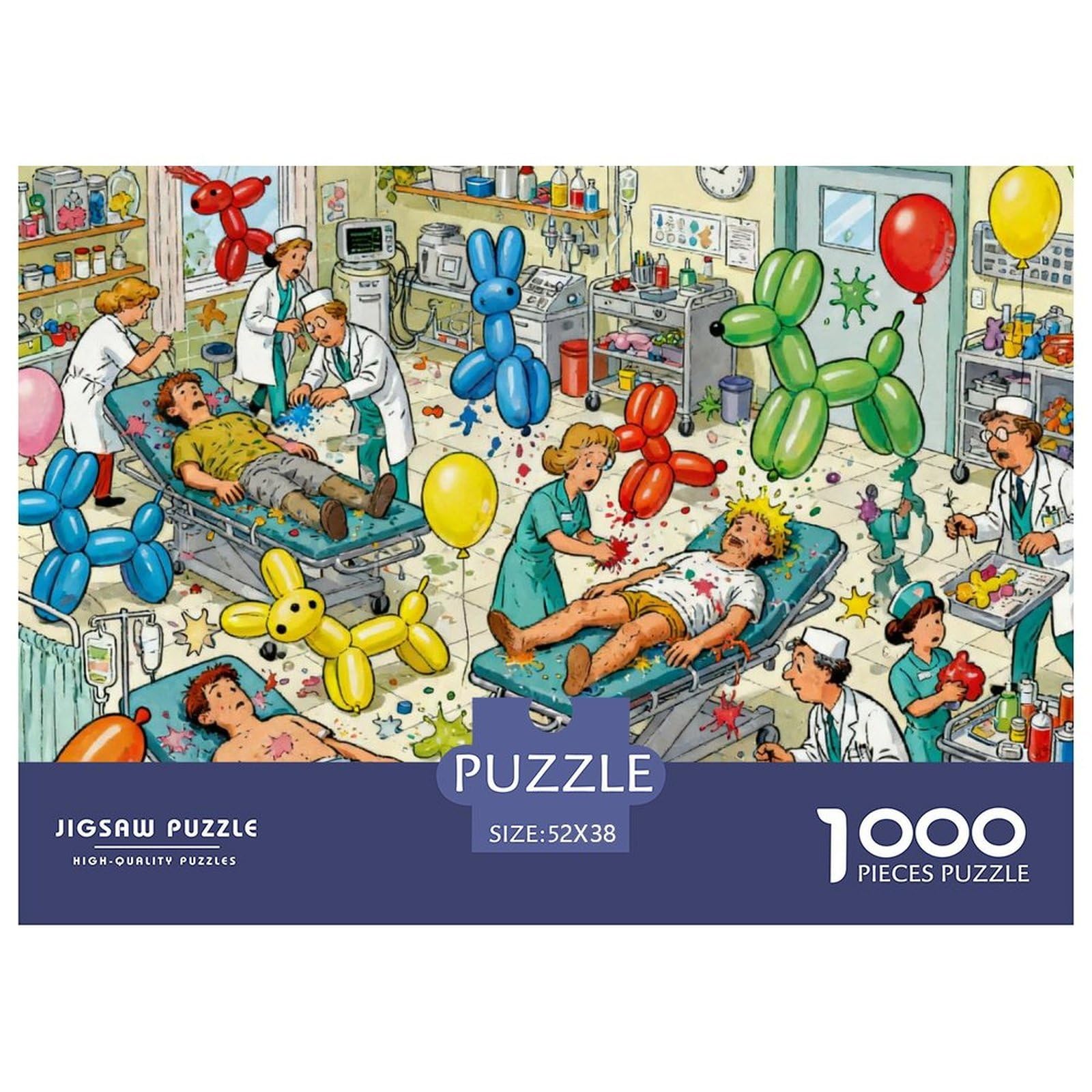 Balloon Animal Hospital Wooden Jigsaw Puzzle Waterproof 1000 Piece Puzzles for Adults Challenging And Brainteasing Home Decoration