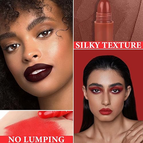 Miniatura 3 de Juego de 18 pastillas de cápsula de lápiz labial, mini juego de lápices labiales de maquillaje mate, de larga duración, impermeable, lindo, lápiz