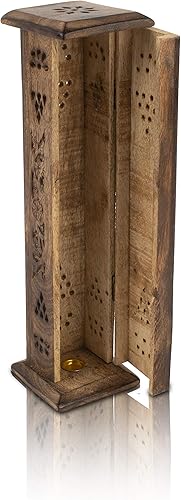 Soporte para barra de incienso de madera y quemador de cono, grande, orgánico, ecológico, para agarrbatti, estilo rústico, tallado a mano para Soporte para barra de incienso de madera y quemador de cono, grande, orgánico, ecológico, para agarrbatti, estilo rústico, tallado a mano para