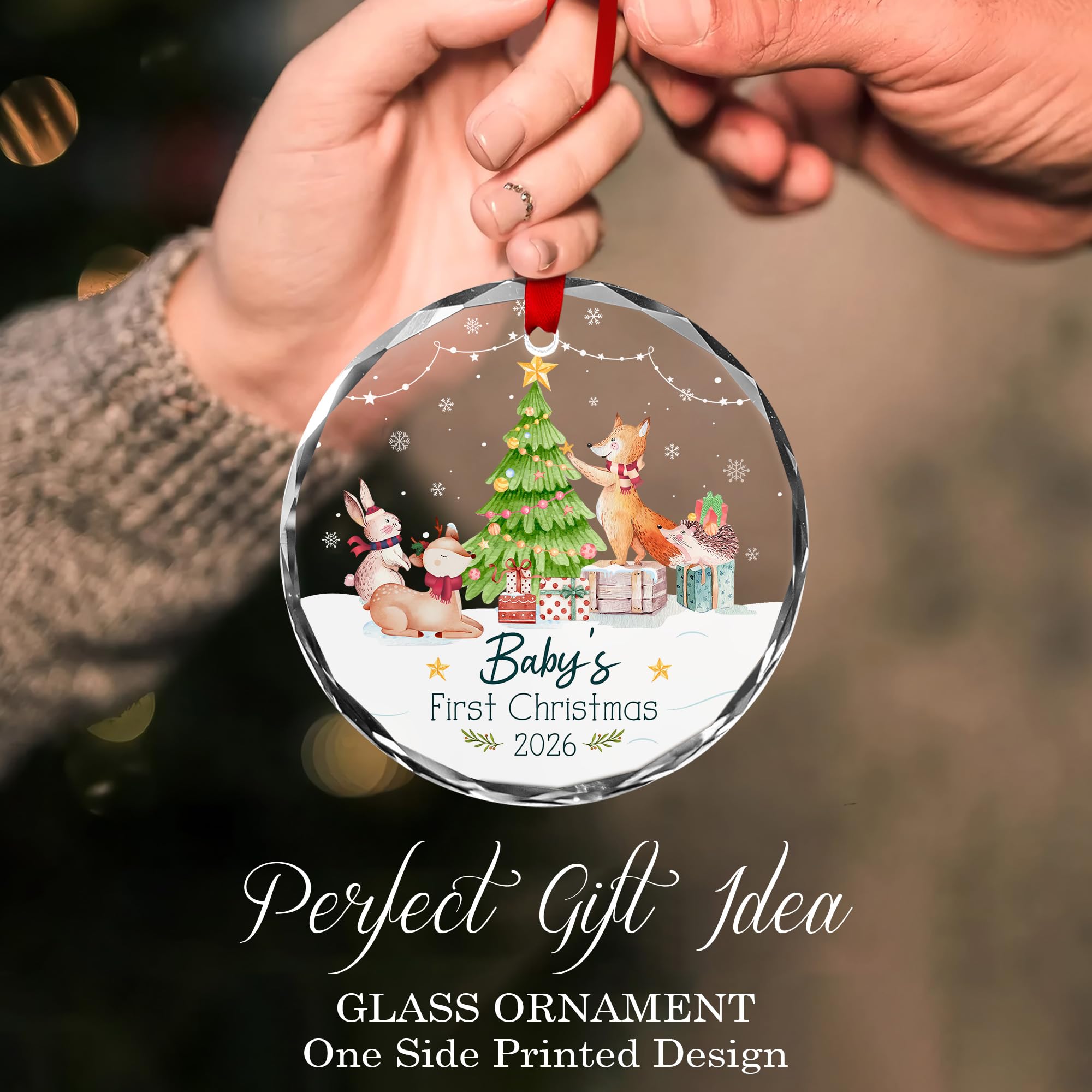 Fastpeace Glass Ornament Baby's First Christmas 2025 – Glass