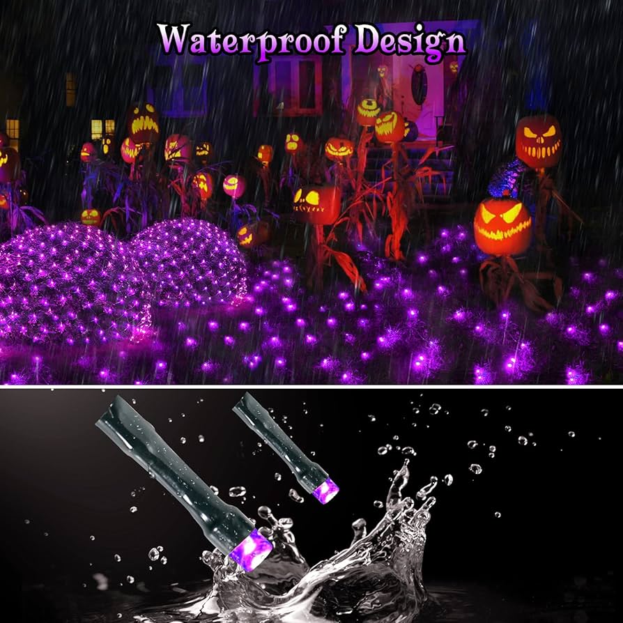 BlcTec Halloween Net Lights, 200 LED 8.2ft x 4.9ft Purple