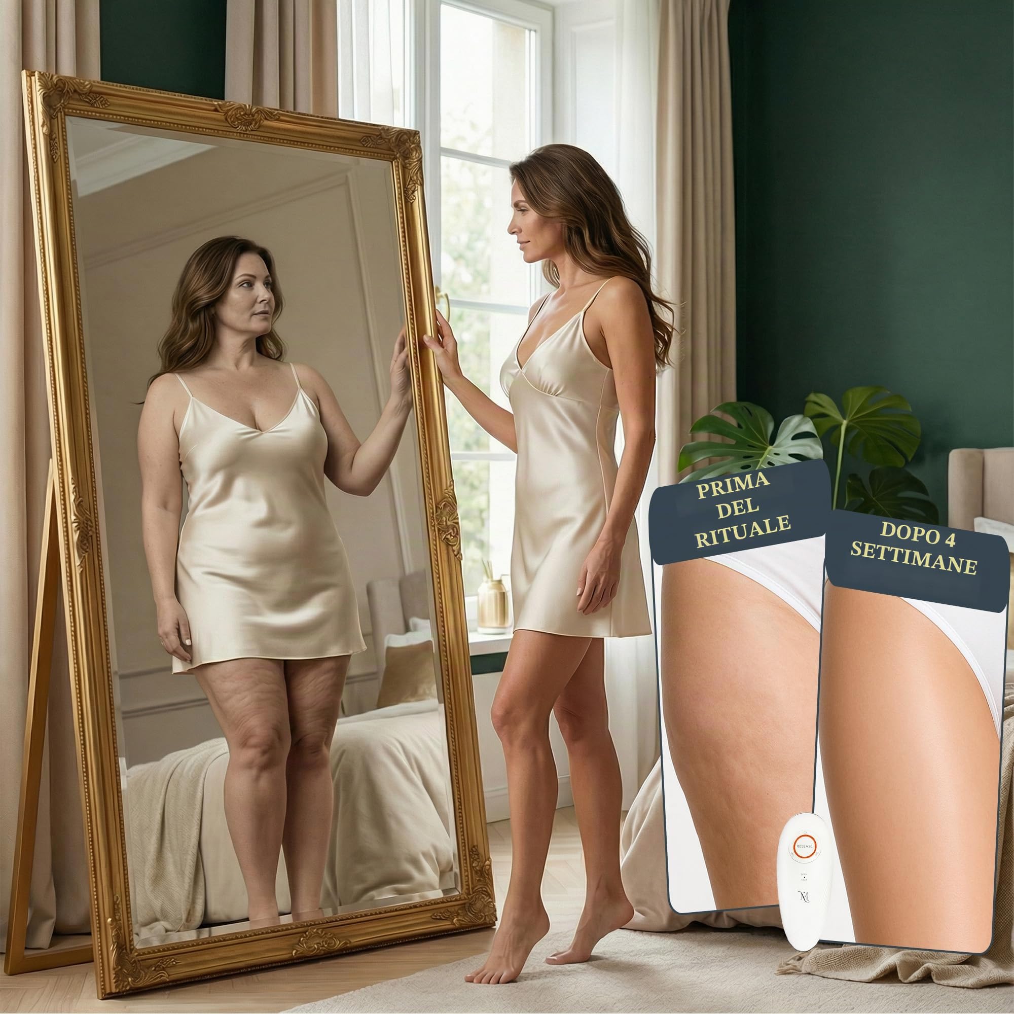 Massaggiatore Anticellulite Elettrico - Corpo e Viso | Massaggio Vacuum, Lifting EMS Viso, Luce Rossa, Linfodrenaggio, Rassodante, Tonificante in 4 settimane