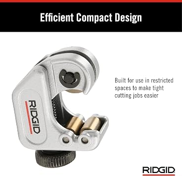 RIDGID 32975 Model 103 Close Quarters Compact Tubing Cutter for 1/8 to 5/8 Copper, Aluminum, Brass, and Plastic, Mini Tubing Cutter for Tight Cutting Jobs