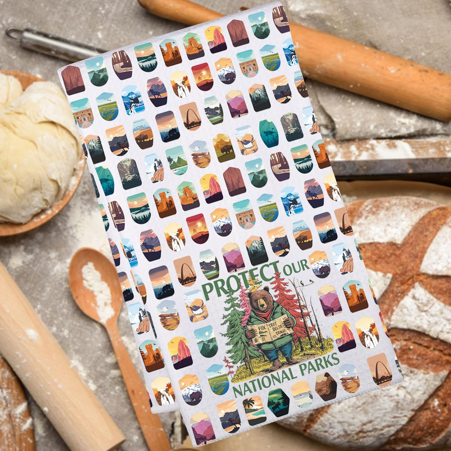 JNIAP National Park Kitchen Towel Protect Our National Parks Gift National Park Dish Towel National Parks of The USA Hand Towel (National Parks kt) - Image 5