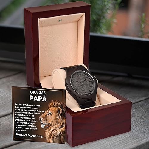 Miniatura 3 de GIFAMI Reloj Regalo Gracias Feliz Cumpleaños, Te Amo Regalo Día del Padre Con Mensaje En Español con Elegante Caja de Regalo