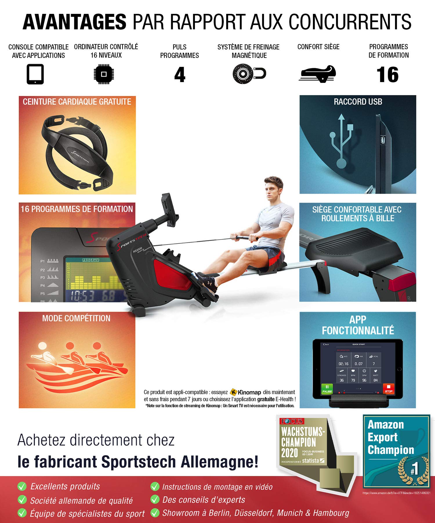 sportstech rowing machine