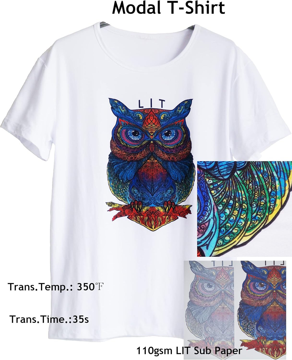 LIT Sublimation Paper 8.5x11 Inch, 150 Sheets 110gsm Heat Press Transfer Paper - For Epson Sawgrass Ricoh HP Inkjet Sublimation Printers With Sublimation Ink For Blank Sheets Mugs Tumblers T-shirts - Image 4