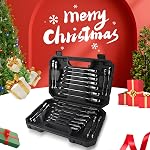 WORKPRO 22-Piece Set de clés à cliquet avec organisateur, 72-Tooth Équipement de précision, métrique 6-18mm & SAE 1/4-3/4", Clés combinées poids lourds pour la mécanique et DIY Projets