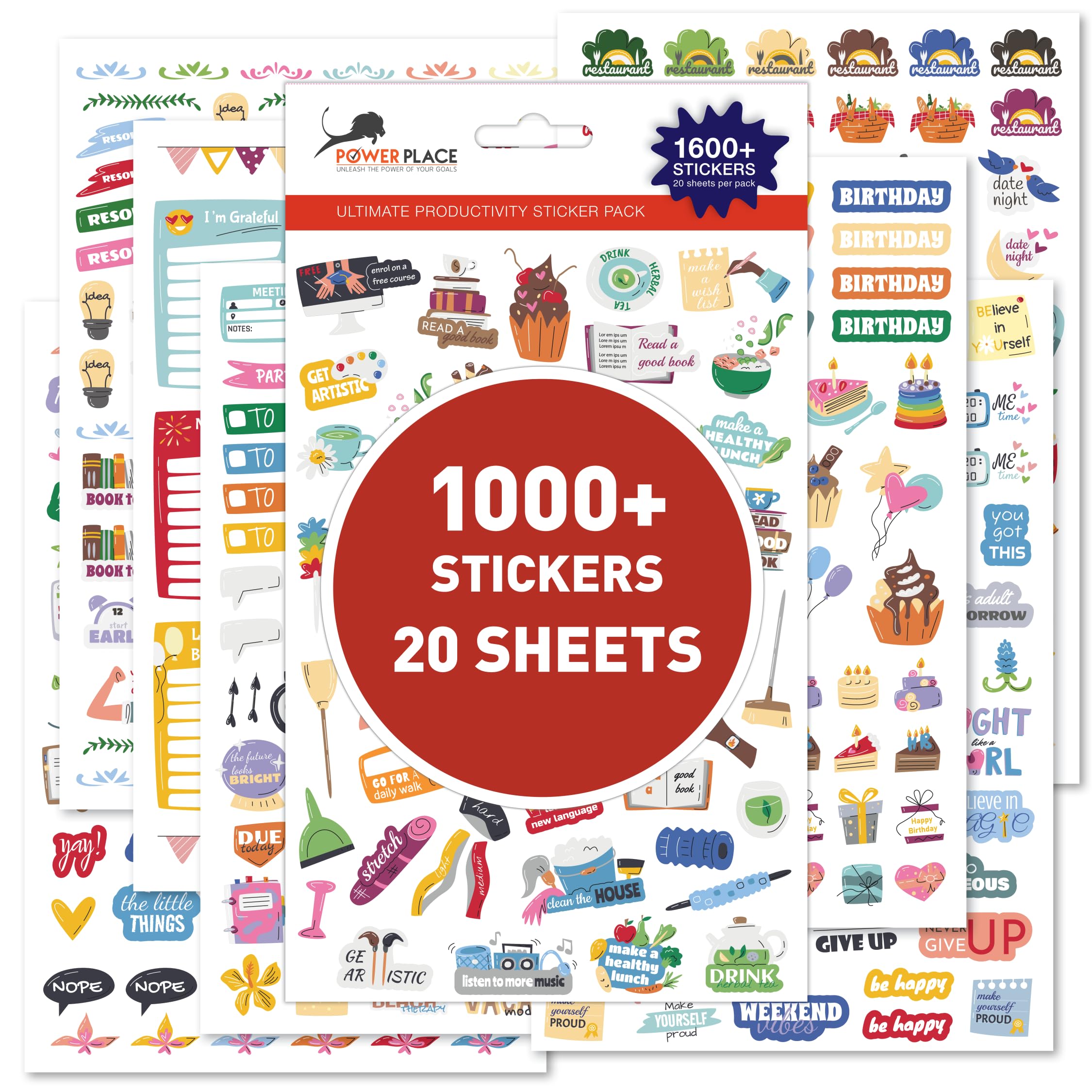 Amazon.com: Productivity Stickers for Planner - Ultimate Daily Planner ...