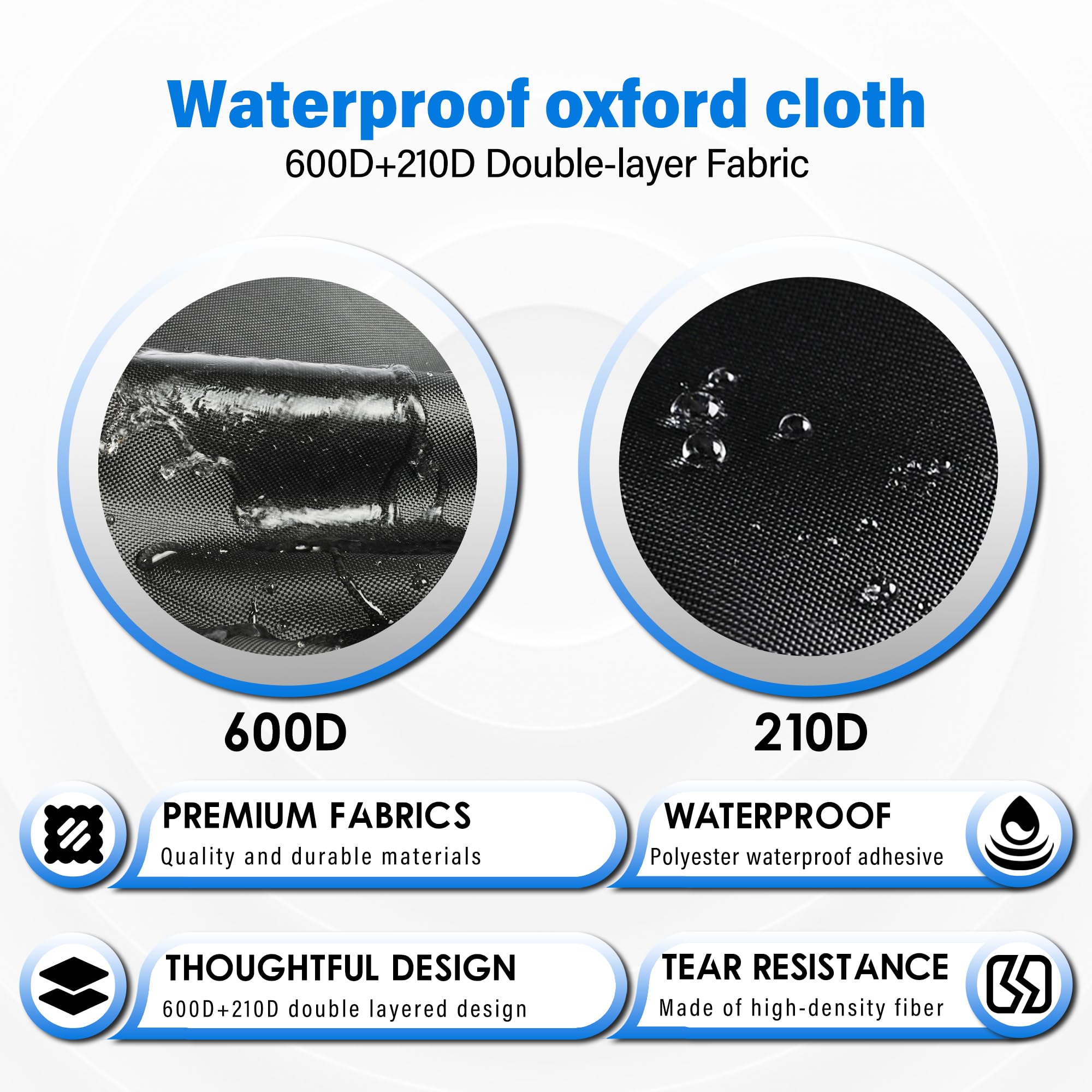 Cubiertas para generador mientras corres, 600D, resistente al agua, 32 pulgadas de largo x 24 pulgadas de ancho x 24 pulgadas de alto, se adapta a la mayoría de generadores de marcos DuroMax,