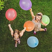 Vista 6 de rubfac 25 globos de perforación, recuerdos de fiesta para niños, globo hinchable de neón grueso y resistente para rellenos de huevos de Pascua