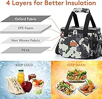 Vista 177 de Lifewit Bolsa de Almuerzo Mediana Aislada Caja de Almuerzo Hielera Suave Bolsa Refrigerante para Adultos Hombres Mujeres, Gris 12 Latas (9L)