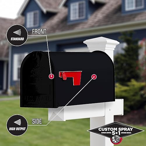 Miniatura 6 de Rust-Oleum 380397 - Pintura en aerosol 5 en 1 personalizada para prevención del óxido, 12 onzas, tinta negra brillante