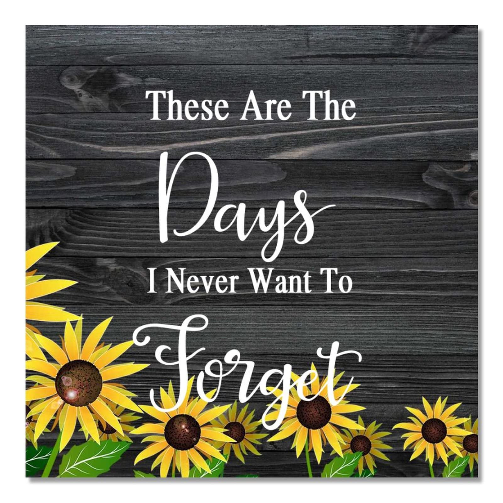 Plaque en bois avec citation inspirante et motif tournesol pour réchauffer votre foyer