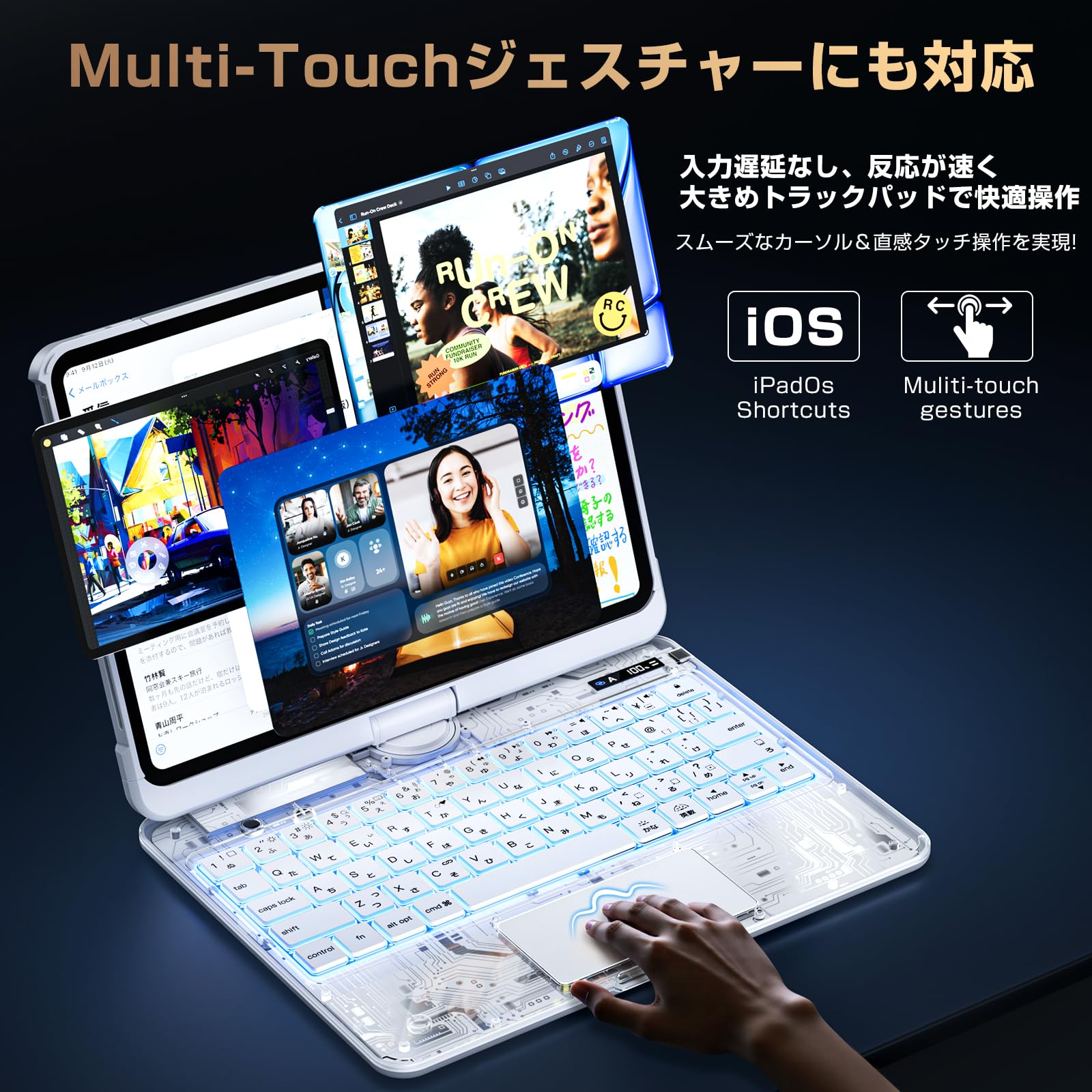 【新品】Sencela iPad Air 11インチ キーボードケース Amazon.co.jp: 2024 iPadAir6(M2)11インチ キーボード付きケース