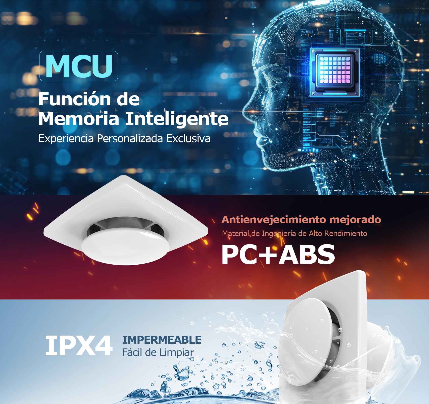 Extractor de Baño 100mm, Bidireccional, 6 Velocidades con Luz Indicadora, Función de Memoria, Ventilador Extractor de Aire con Control Remoto, Motor DC Sin Escobillas Silencioso Extractor Baño