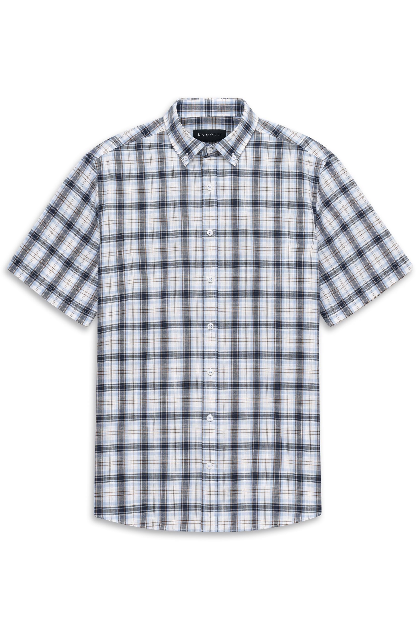 Bugatti Men's 9450-18337e Short-Sleeved Shirt, 320-Light Blue, M