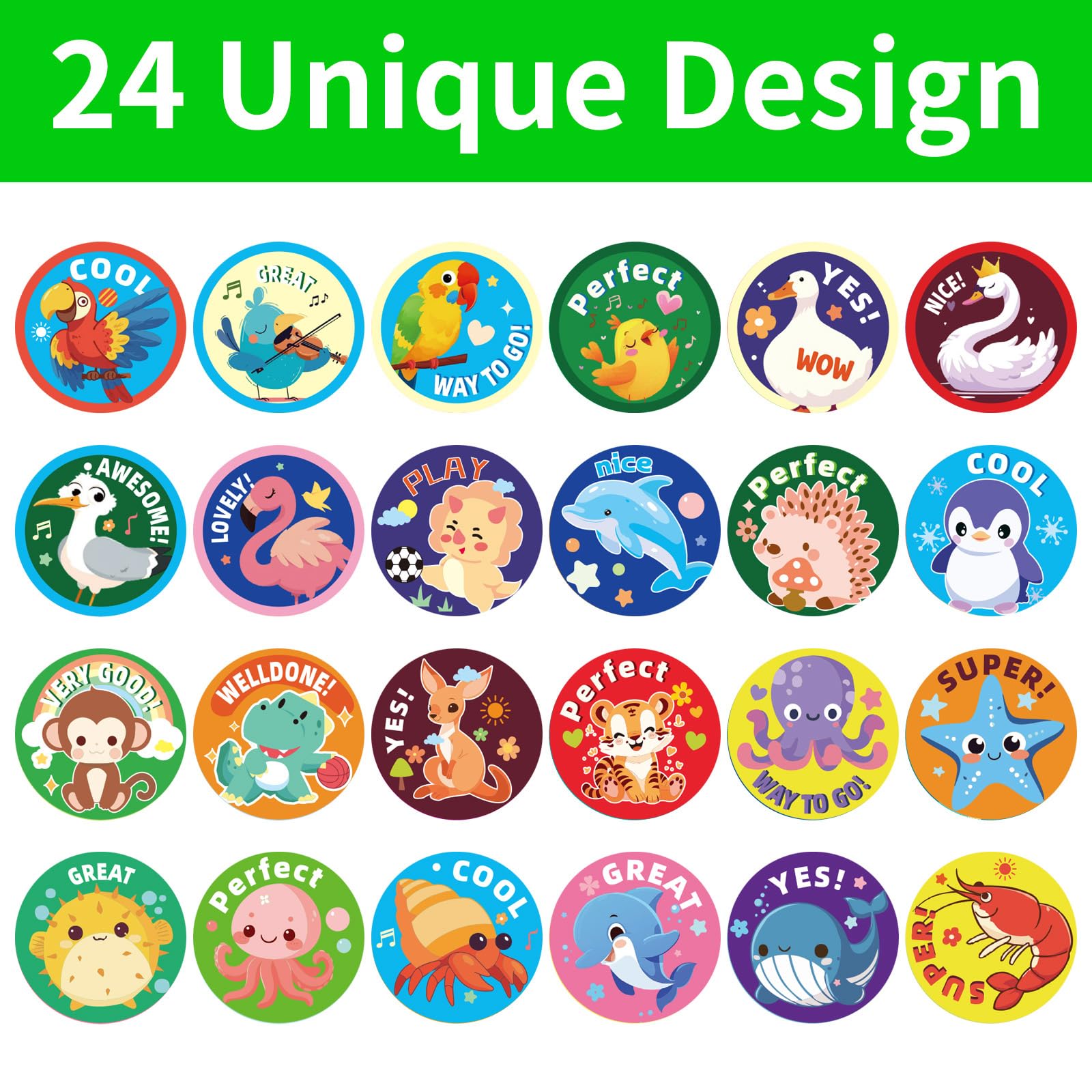 6340 Adesivi Motivazionali Per Insegnanti - 14 Temi Per Premi E Ricompense, Diametro 1.27-1.9 Cm - Foto 9